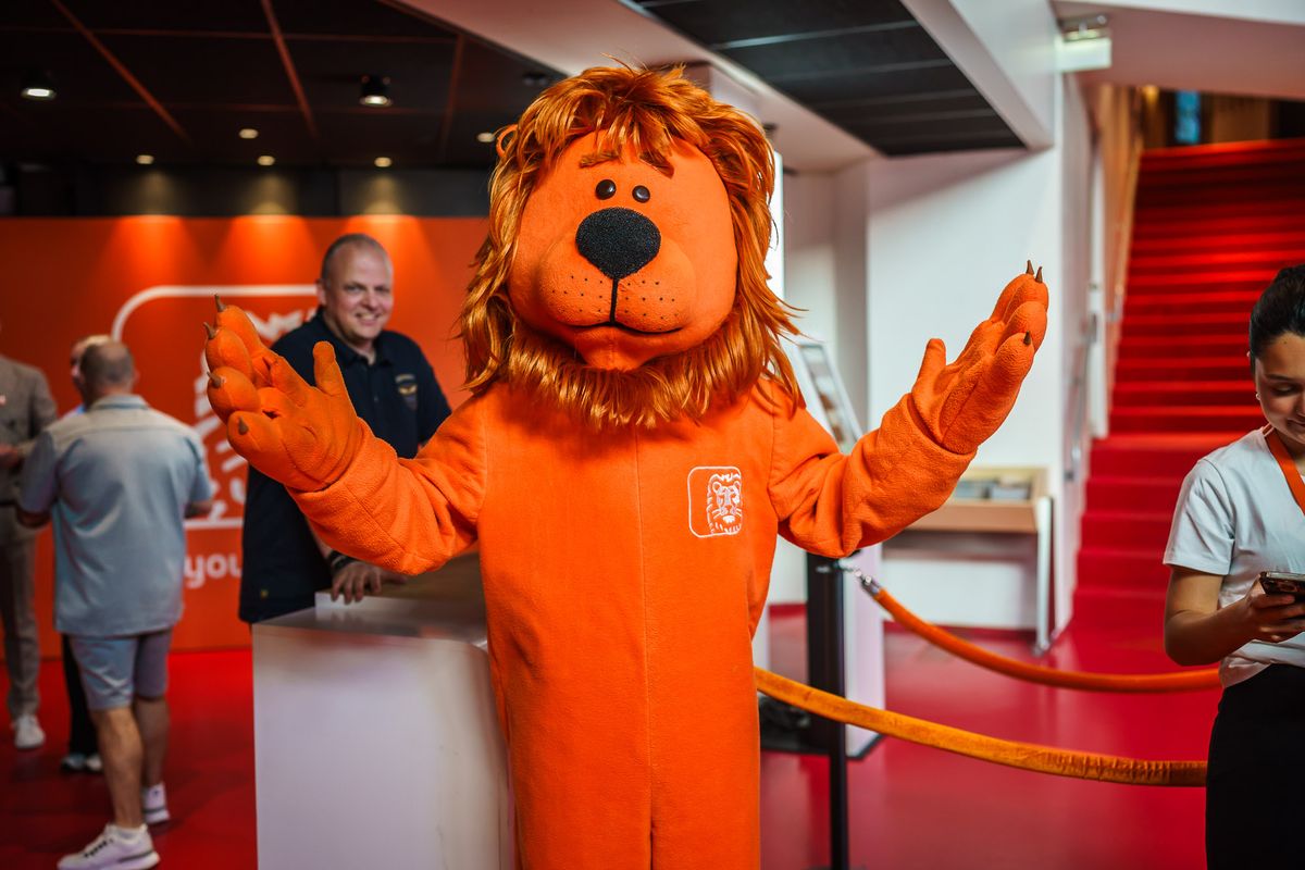 ING mascotte tijdens het netwerkevenement