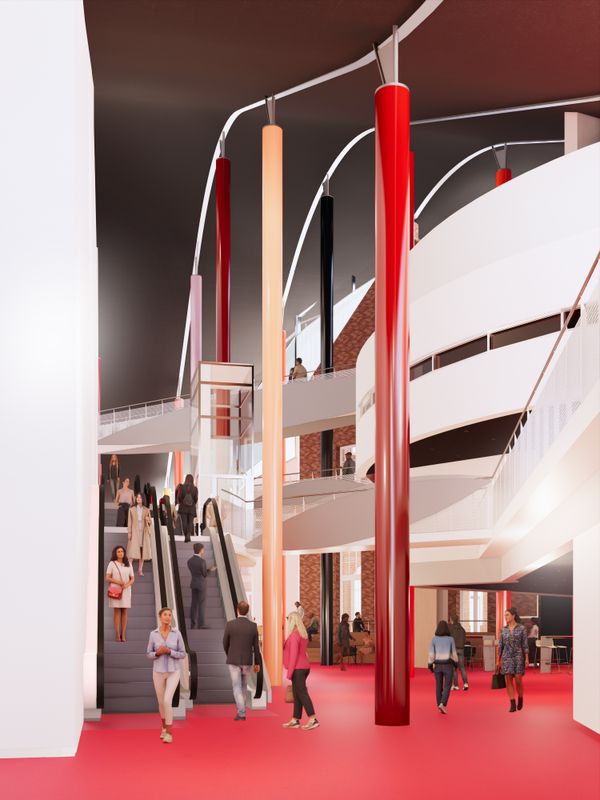 ontwerp roltrappen Theaterstraat
