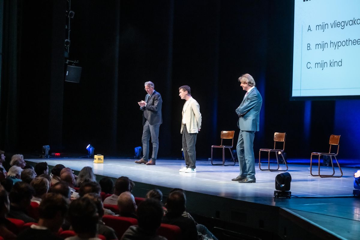 Arend-Jan Boekestijn, Rob de Wijk en Hugo Reitsma op het podium